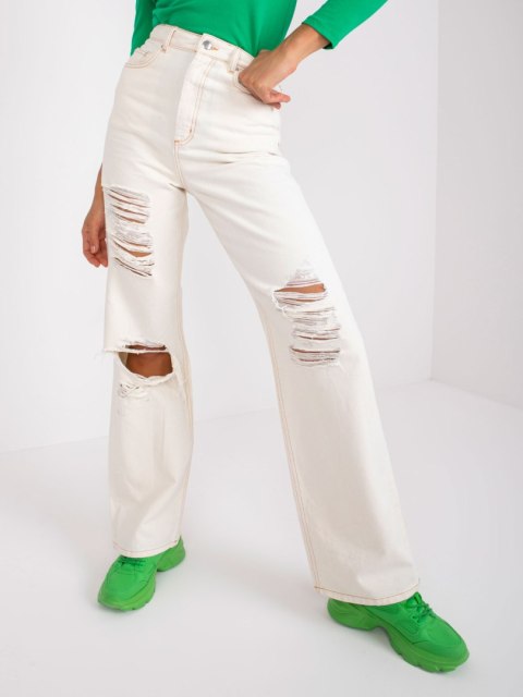 Spodnie jeans RO-SP-PNT-N08.75P jasny beżowy 42 Spodnie jeans RO-SP-PNT-N08.75P jasny beżowy 42