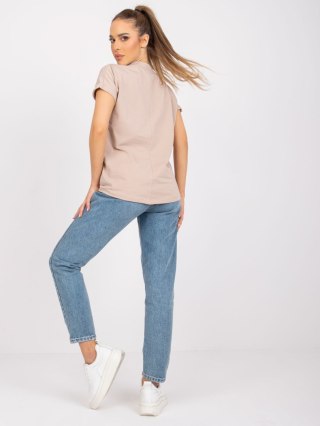 T-shirt RV-TS-7666.19 beżowy S/M