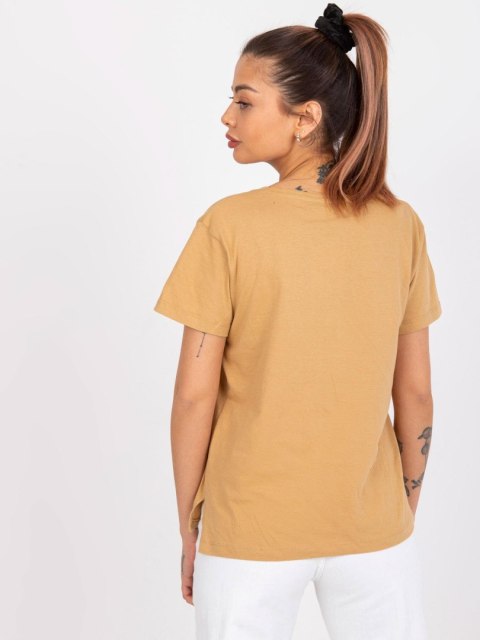 T-shirt TW-TS-1002.28X camelowy S T-shirt TW-TS-1002.28X camelowy S