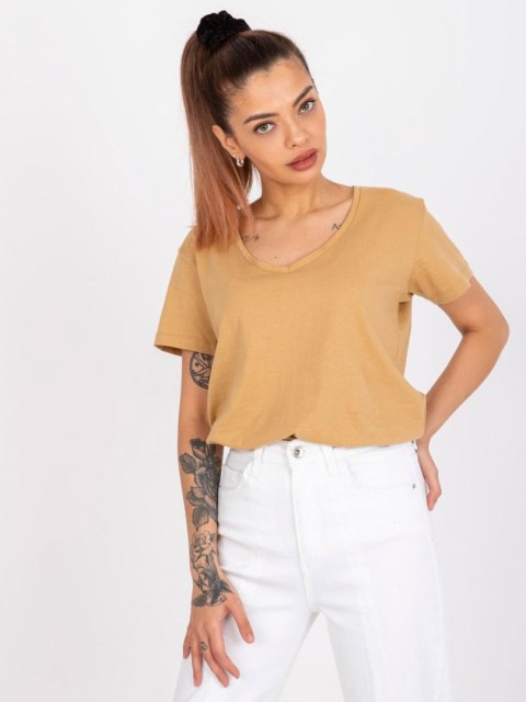 T-shirt TW-TS-1002.28X camelowy S T-shirt TW-TS-1002.28X camelowy S