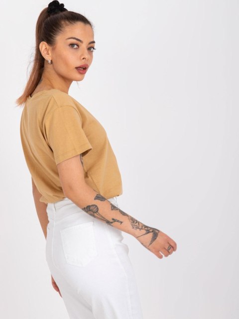 T-shirt TW-TS-1002.28X camelowy S T-shirt TW-TS-1002.28X camelowy S