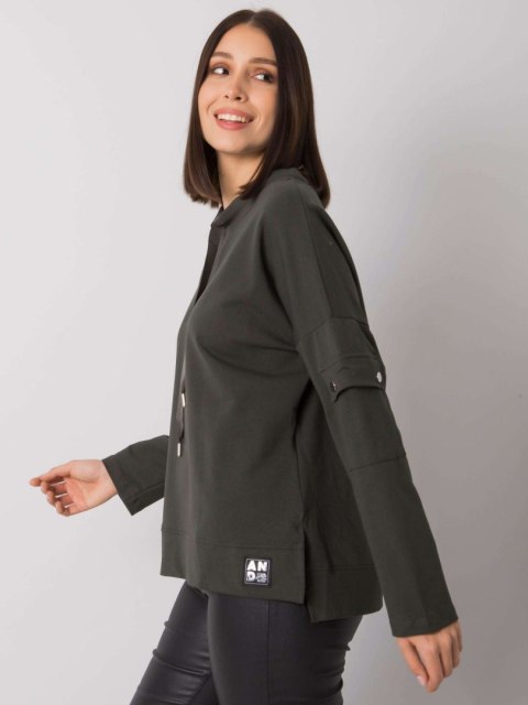 Bluzka RV-BZ-7228.64 ciemny khaki Bluzka RV-BZ-7228.64 ciemny khaki