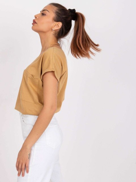 T-shirt TW-TS-1001.30X camelowy S T-shirt TW-TS-1001.30X camelowy S