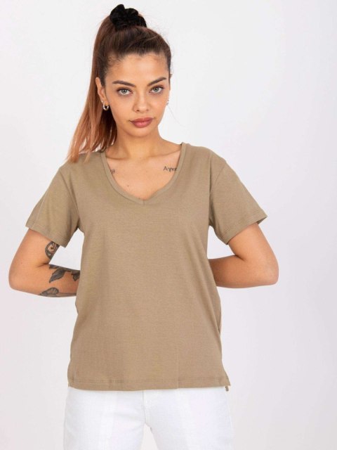T-shirt TW-TS-1002.28X ciemny bezowy M T-shirt TW-TS-1002.28X ciemny bezowy M