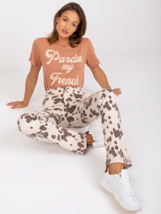 T-shirt FA-TS-7677.91P camelowy