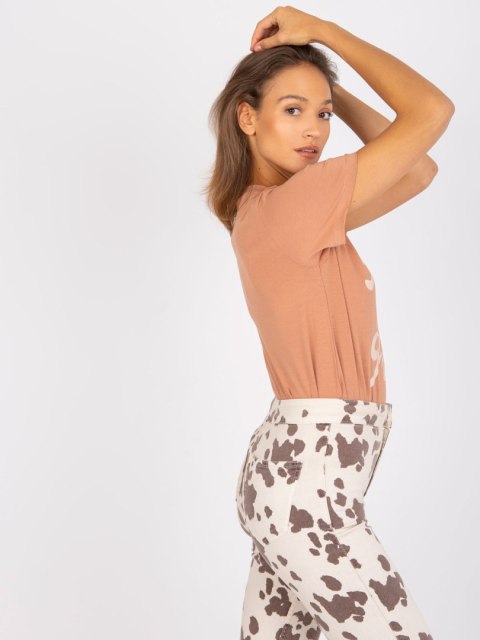 T-shirt FA-TS-7677.91P camelowy T-shirt FA-TS-7677.91P camelowy