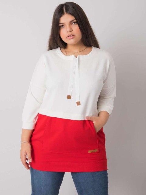 Bluza RV-BL-6845.51P biało-czerwony Bluza RV-BL-6845.51P biało-czerwony