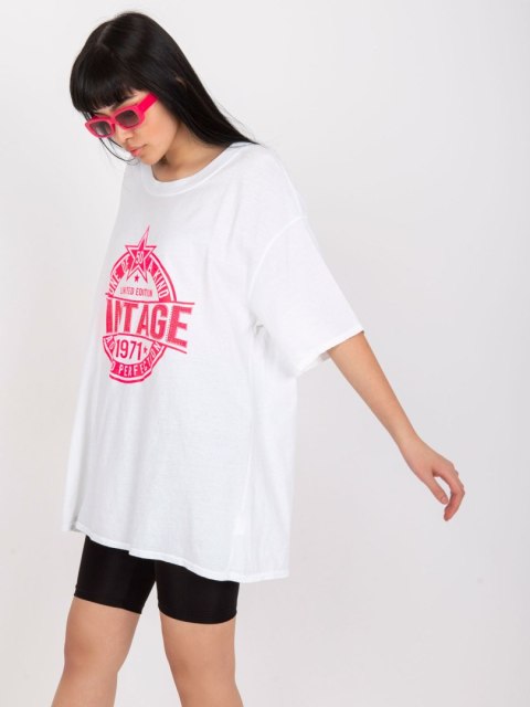 T-shirt DHJ-TS-6862.24X biało-różowy T-shirt DHJ-TS-6862.24X biało-różowy