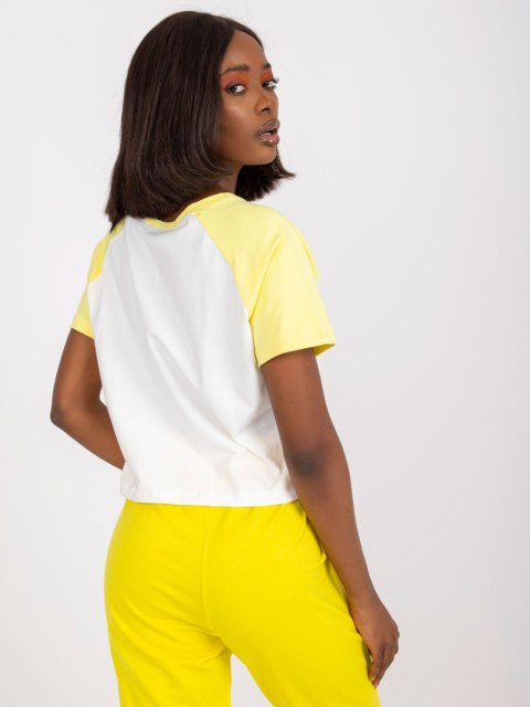 T-shirt FA-TS-7708.44 biało-żółty T-shirt FA-TS-7708.44 biało-żółty
