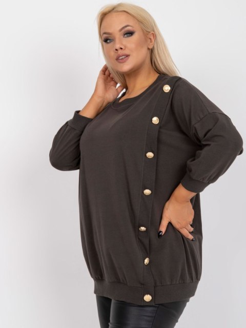 Bluzka RV-BZ-7608.27 ciemny khaki Bluzka RV-BZ-7608.27 ciemny khaki