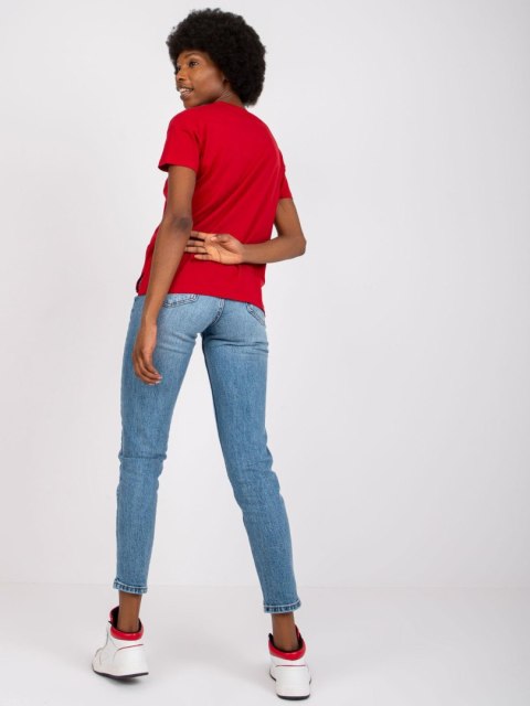T-shirt TW-TS-1004.24X ciemny czerwony L T-shirt TW-TS-1004.24X ciemny czerwony L