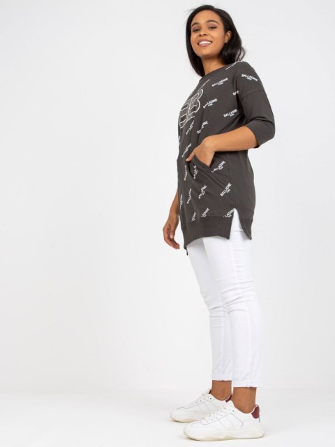 Bluzka RV-BZ-7036.02P ciemny khaki Bluzka RV-BZ-7036.02P ciemny khaki