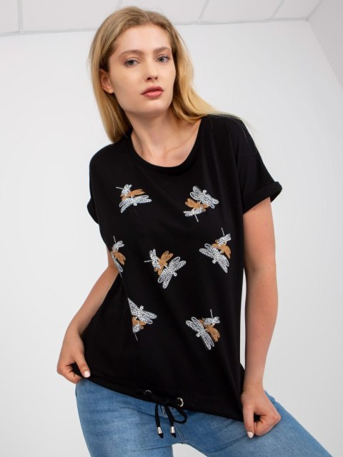 T-shirt RV-TS-7656.84 czarny T-shirt RV-TS-7656.84 czarny