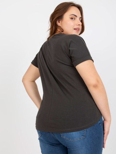 T-shirt RV-TS-7776.02P ciemny khaki T-shirt RV-TS-7776.02P ciemny khaki