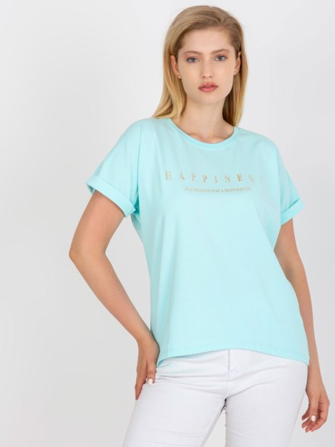 T-shirt RV-TS-7776.02P mietowy T-shirt RV-TS-7776.02P mietowy