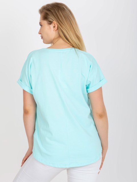 T-shirt RV-TS-7776.02P mietowy T-shirt RV-TS-7776.02P mietowy