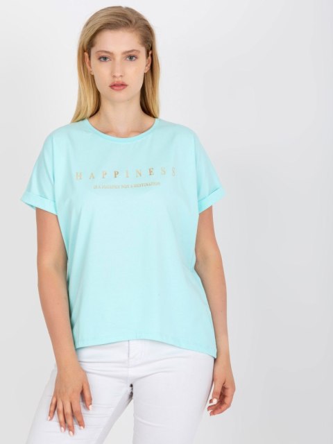 T-shirt RV-TS-7776.02P mietowy T-shirt RV-TS-7776.02P mietowy