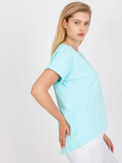 T-shirt RV-TS-7776.02P mietowy T-shirt RV-TS-7776.02P mietowy