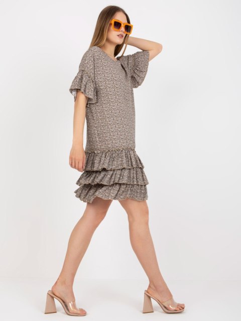 Sukienka CHA-SK-1420.19 ciemny bezowy S/M Sukienka CHA-SK-1420.19 ciemny bezowy S/M