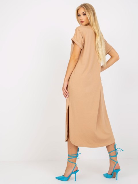 Sukienka TW-SK-OB031.11 camelowy S