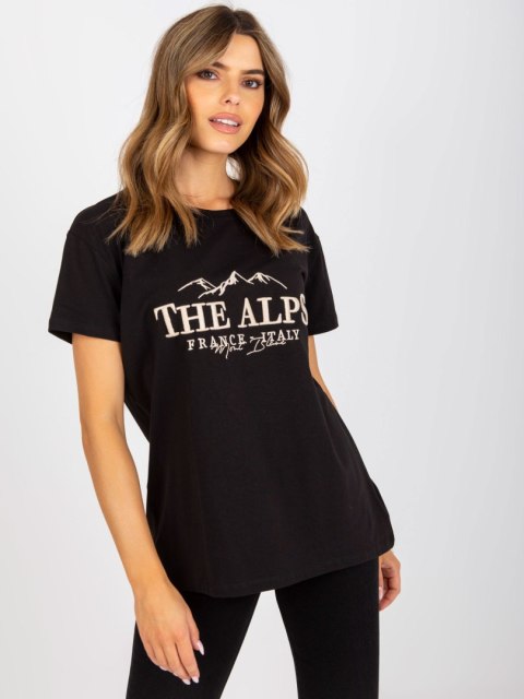 T-shirt FA-TS-7720.43P czarno-beżowy T-shirt FA-TS-7720.43P czarno-beżowy