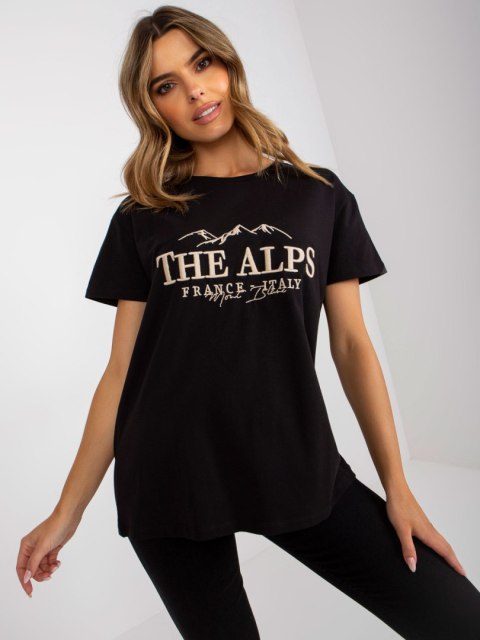 T-shirt FA-TS-7720.43P czarno-beżowy T-shirt FA-TS-7720.43P czarno-beżowy