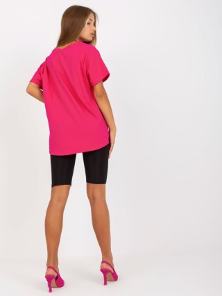 T-shirt RV-TS-8047.57P fuksjowy S/M
