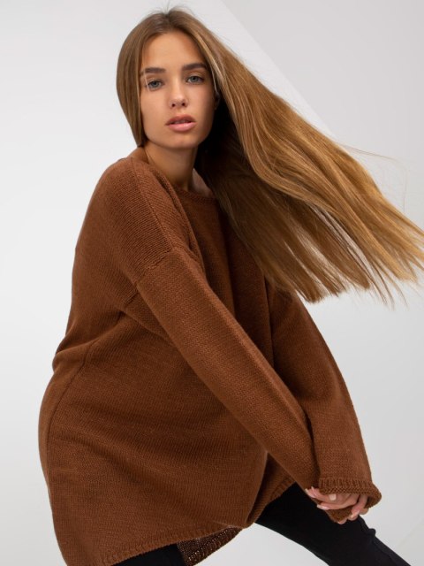 Sweter TW-SW-BI-1222.13X brązowy Sweter TW-SW-BI-1222.13X brązowy