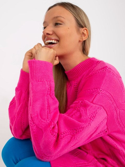 Sweter LC-SW-0297.35P fluo różowy Sweter LC-SW-0297.35P fluo różowy