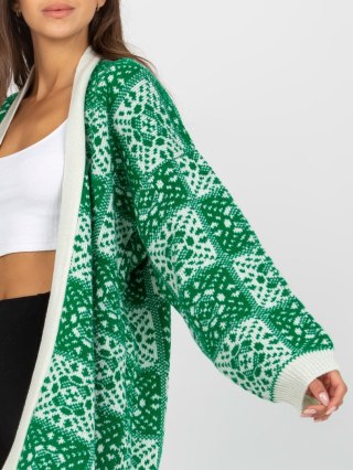 Sweter LC-SW-0301.45P biało-zielony