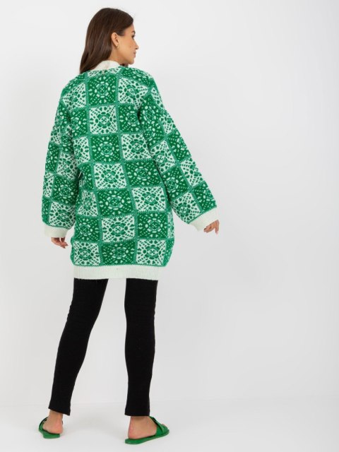 Sweter LC-SW-0301.45P biało-zielony Sweter LC-SW-0301.45P biało-zielony