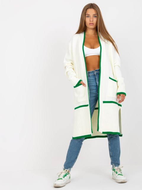 Sweter LC-SW-0340.42P biało-zielony Sweter LC-SW-0340.42P biało-zielony