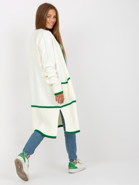Sweter LC-SW-0340.42P biało-zielony Sweter LC-SW-0340.42P biało-zielony