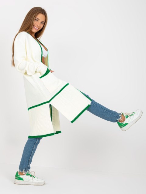Sweter LC-SW-0340.42P biało-zielony Sweter LC-SW-0340.42P biało-zielony