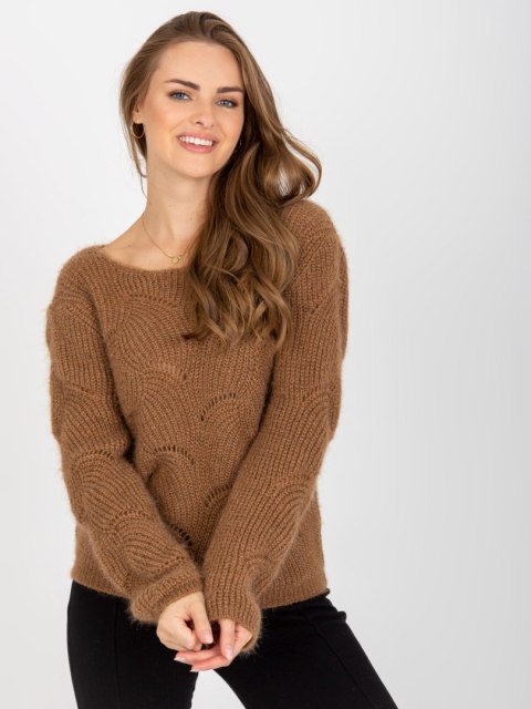 Sweter TW-SW-BI-9030.08 brązowy Sweter TW-SW-BI-9030.08 brązowy
