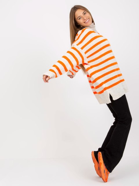 Sweter TW-SW-BI-M59.25 pomarańczowy Sweter TW-SW-BI-M59.25 pomarańczowy