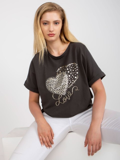 T-shirt RV-TS-7660.88P ciemny khaki T-shirt RV-TS-7660.88P ciemny khaki