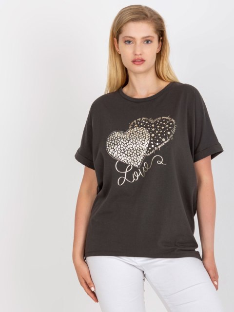 T-shirt RV-TS-7660.88P ciemny khaki T-shirt RV-TS-7660.88P ciemny khaki