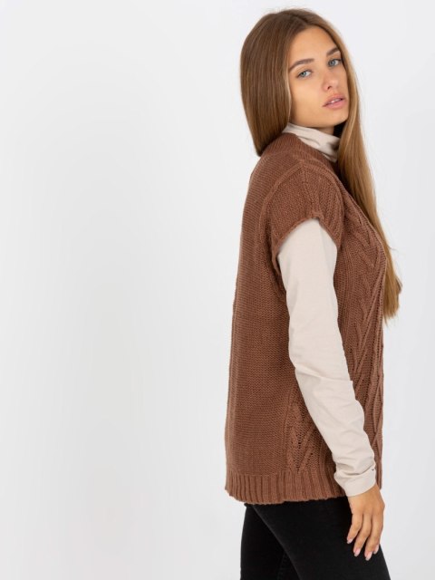 Kamizelka D90027W90785B2 brązowy M/L
