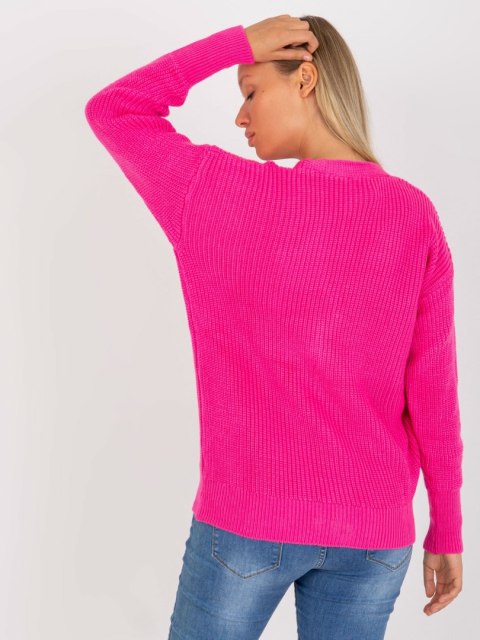 Sweter LC-SW-0321.06X fluo różowy