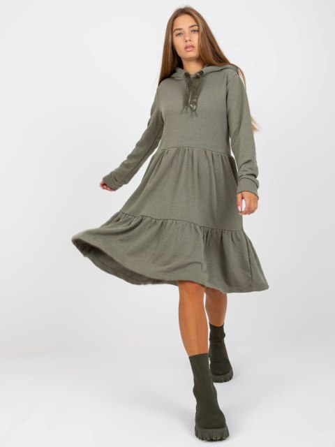 Sukienka D10027C30287A3 khaki XS Sukienka D10027C30287A3 khaki XS