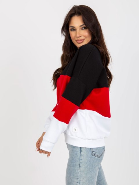 Bluza RV-BL-8377.89 czarno-czerwony Bluza RV-BL-8377.89 czarno-czerwony