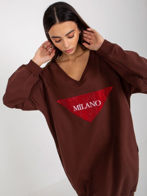 Bluza VI-BL-3113.73P ciemny brązowy Bluza VI-BL-3113.73P ciemny brązowy