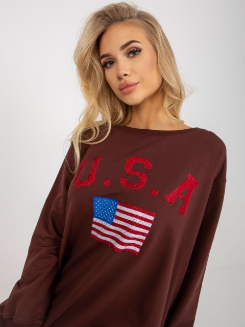 Bluza VI-BL-3192.23P ciemny brązowy Bluza VI-BL-3192.23P ciemny brązowy