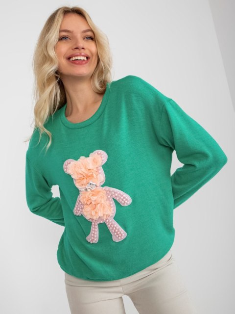 Bluzka LK-BZ-509067.15 turkusowy Bluzka LK-BZ-509067.15 turkusowy
