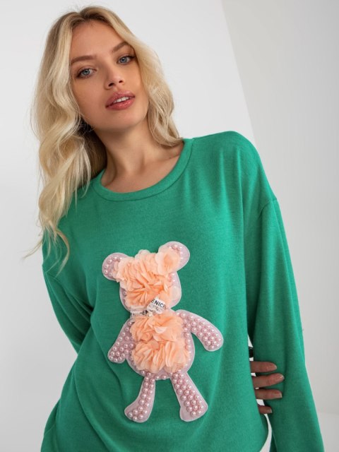 Bluzka LK-BZ-509067.15 turkusowy Bluzka LK-BZ-509067.15 turkusowy