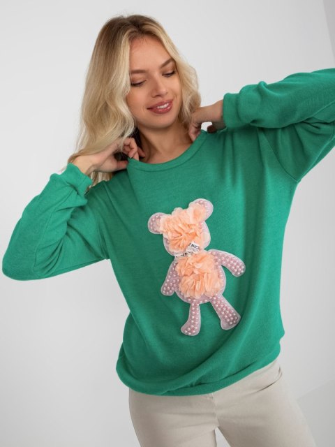 Bluzka LK-BZ-509067.15 turkusowy Bluzka LK-BZ-509067.15 turkusowy