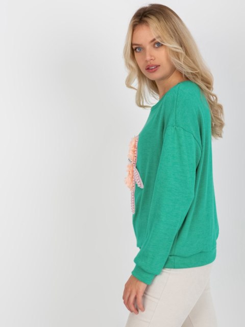 Bluzka LK-BZ-509067.15 turkusowy Bluzka LK-BZ-509067.15 turkusowy