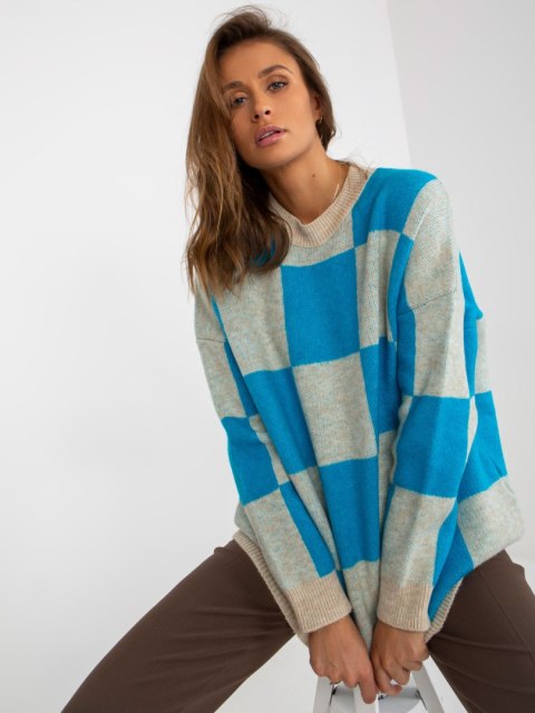 Sweter EM-SW-1054-02.31 niebieski Sweter EM-SW-1054-02.31 niebieski