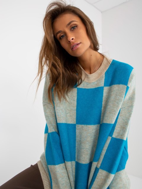 Sweter EM-SW-1054-02.31 niebieski Sweter EM-SW-1054-02.31 niebieski